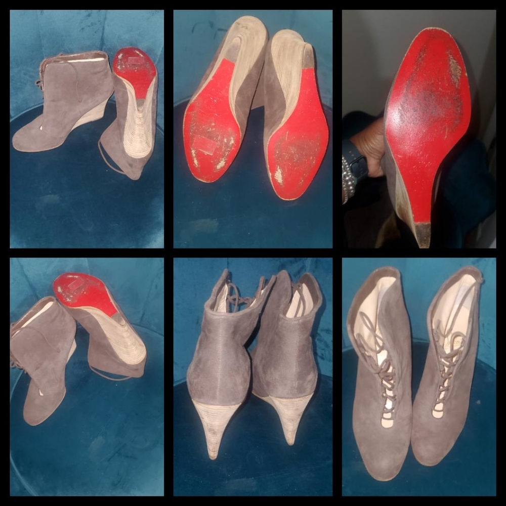 Sold!Christian Louboutin Wedge Boots